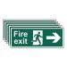 Fire Exit (man Arrow Right)- Sav (400 X 150 Mm) - Pack of 5 419129