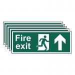 Fire Exit (man Arrow Up)- Sav (400 X 150 Mm) - Pack of 5 419131