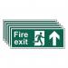 Fire Exit (man Arrow Up)- Sav (400 X 150 Mm) - Pack of 5 419131