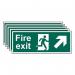 Fire Exit (man Arrow Upright)- 1.2 mm Recyclable Pp (400 X 150 Mm) - Pack of 5 419134
