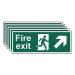 Fire Exit (man Arrow Upright)- Sav (400 X 150 Mm) - Pack of 5 419135