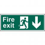 Fire Exit (man Arrowdown) - Sav (300 X 100 Mm) 419138