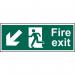 Fire Exit (man Arrowdownleft) - 1.2 mm Recyclable Pp (600 X 200 Mm) 419145