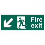Fire Exit Running Manarrow Downleft Sapp (400 X 150 Mm) 419148