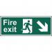Fire Exit (man Arrowdownright) - Sav (600 X 200 Mm) 419152