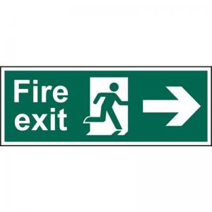 Fire Exit Man Arrow Right - Sav 300 X 100mm 419163