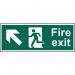 Fire Exit (man Arrowupleft) - 1.2 mm Recyclable Pp (600 X 200 Mm) 419176