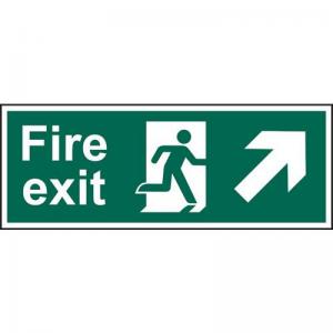 Fire Exit Man Arrow UpRight - Sav 400 X 150mm 419182