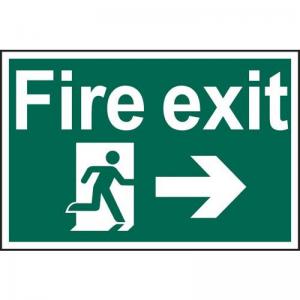 Fire Exit Running Man Arrow Right - Sapp 300 X 200mm 419189