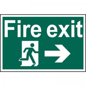 Fire Exit Running Man Arrow Right - Sapp 600 X 400mm 419190