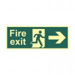 Fire Exit (man Arrowright) - Photolum.(400 X 150 Mm) 419198