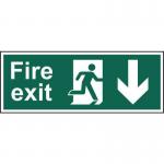Fire Exit Running Man Arrowdown - Fmx Dsided (450 X 150 Mm) 419213