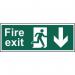 Fire Exit Running Man Arrowdown - Fmx Dsided (450 X 150 Mm) 419213