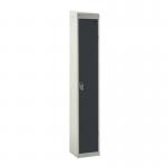 Standard Locker - with Sloping Top 1800.380.380 - 1 Compartment Dark Grey Doors 419223