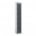 Standard Locker - with Sloping Top 1800.380.380 - 6 Compartment Dark Grey Doors 419228