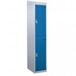 Standard Locker - with Sloping Top 1800.450.450 - 2 Compartment Dark Blue Doors 419242