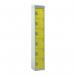 Standard Locker - with Sloping Top 1800.450.450 - 6 Compartment Yellow Doors 419252