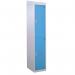 Standard Locker - with Sloping Top 1800.450.450 - 2 Compartment Light Blue Doors 419254