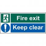 Fire Exit Keep Clear- 1.2 mm Recyclable Pp (450 X 200 Mm) - Pack of 5 419260