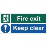Fire Exit Keep Clear- Sav (450 X 200 Mm) - Pack of 5 419261