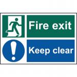 Fire Exit Keep Clear- Sapp (300 X 200 Mm) 419264