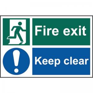 Fire Exit Keep Clear - Sapp 300 X 200mm 419264