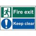 Fire Exit Keep Clear- Sapp (300 X 200 Mm) 419264