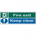 Fire Exit Keep Clear- 1.2 mm Recyclable Pp (600 X 200 Mm) 419266