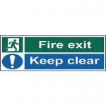 Fire Exit Keep Clear- Sav (600 X 200 Mm) 419268