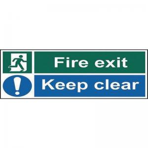 Fire Exit Keep Clear - Sav 600 X 200mm 419268