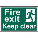 Fire Exit Keep Clear- Sapp (300 X 200 Mm) 419269