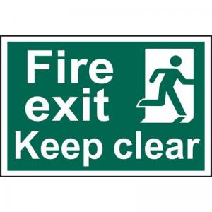 Fire Exit Keep Clear - Sapp 300 X 200mm 419269