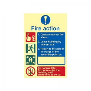 Fire Action Procedure - Phs 200 X 300mm 419292