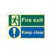 Fire Exit Keep Clear- Pho (300 X 200 Mm) 419293