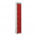 Standard Locker - with Sloping Top 1800.300.300 - 6 Compartment - Red Doors 419334