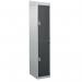 Standard Locker - with Sloping Top 1800.300.300 - 2 Compartment - Dark Grey Doors 419336