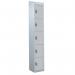 Standard Locker - with Sloping Top 1800.300.450 - 5 Compartment - Light Grey Doors 419351