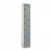 Standard Locker - with Sloping Top 1800.300.450 - 6 Compartment - Light Grey Doors 419352