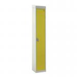 Standard Locker - with Sloping Top 1800.300.450 - 1 Compartment - Yellow Door 419359