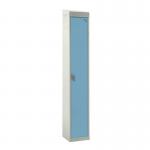 Standard Locker - with Sloping Top 1800.300.450 - 1 Compartment - Light Blue Door 419365