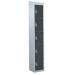 Standard Locker - with Sloping Top 1800.300.450 - 5 Compartment - Dark Grey Doors 419381