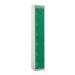 Standard Locker - with Sloping Top 1800.380.380 - 6 Compartment Green Doors 419388