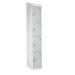 Standard Locker - with Sloping Top 1800.380.380 - 4 Compartment Light Grey Doors 419392