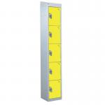 Standard Locker - with Sloping 51800.380.380 - 5 Compartment Yellow Doors 419405