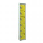 Standard Locker - with Sloping Top 1800.380.380 - 6 Compartment Yellow Doors 419406