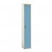 Standard Locker - with Sloping Top 1800.380.380 - 1 Compartment Light Blue Door 419407