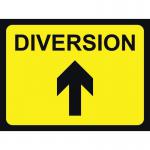 1050 X 750 mm Temporarysign & Frame - Diversion (arrow Up) 419454