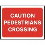 600 X 450 mm Temporary Sign& Frame - Caution Pedestrians Crossing 419459