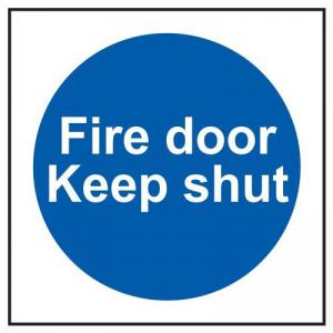 Fire Door Keep Shut - 1.2mm Recyclable Pp 100 X 100mm 419510