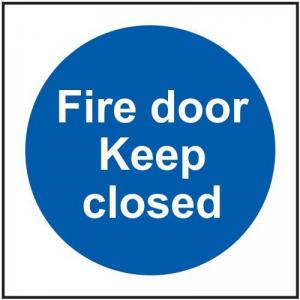 Fire Door Keep Closed - 1.2mm Recyclable Pp 150 X 150mm 419528